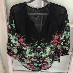 See through light blouse